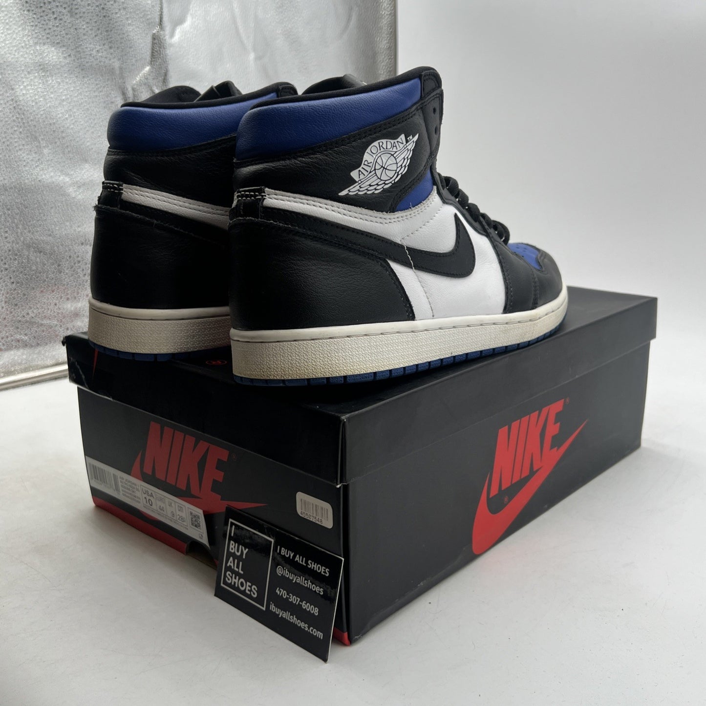 Size 10 - Air Jordan 1 Retro OG High Royal Toe (555088-041)