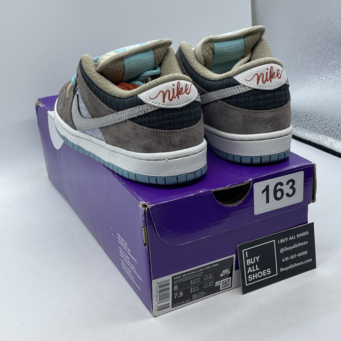 Size 6 - Nike Dunk SB Low Big Money Savings Brown Black Suede (FZ3129-200)