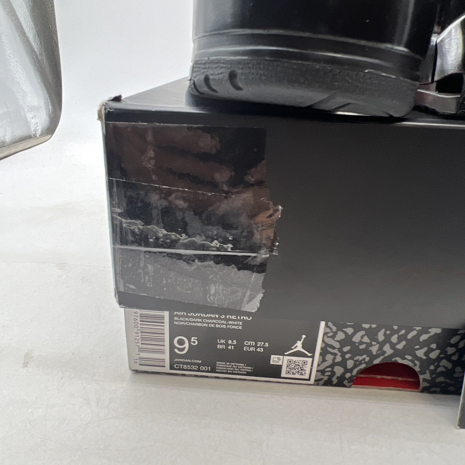 Size 9.5 - Air Jordan 3 Retro 2025 Black Cat (CT8532-001)