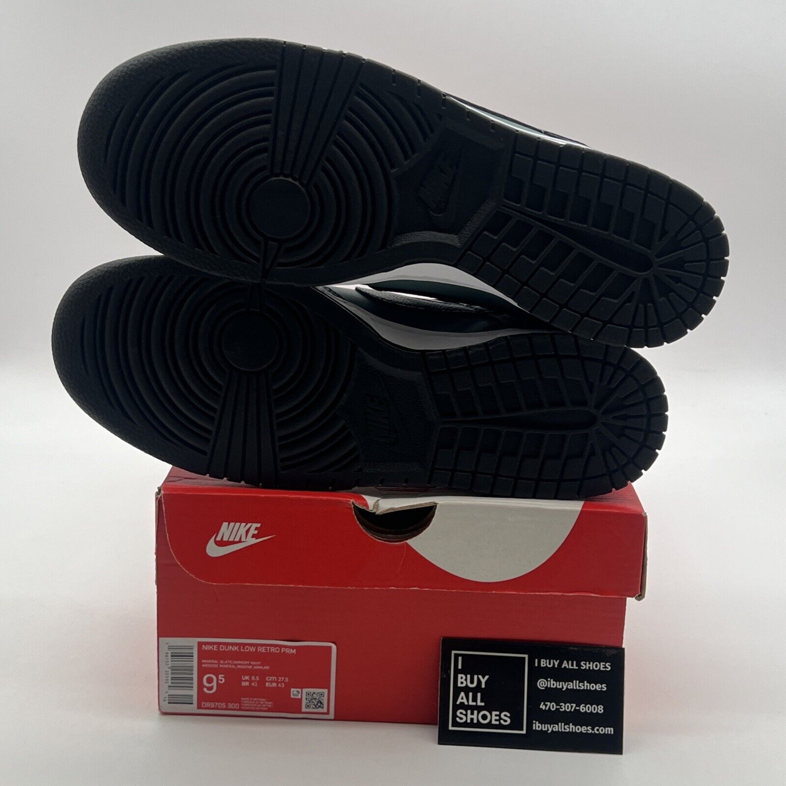 Size 9.5 - Nike Dunk Low Armory Navy/Black/Mineral State/White (DR9705-300)