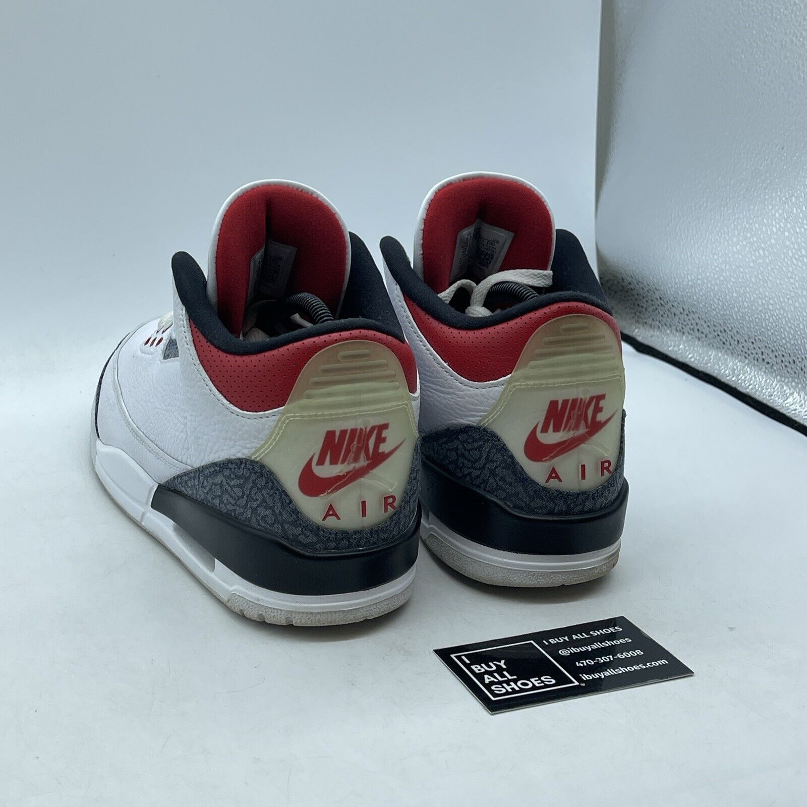 Size 8.5 - Jordan 3 Retro Denim SE Fire Red 2020 Suede Leather (CZ6431-100)