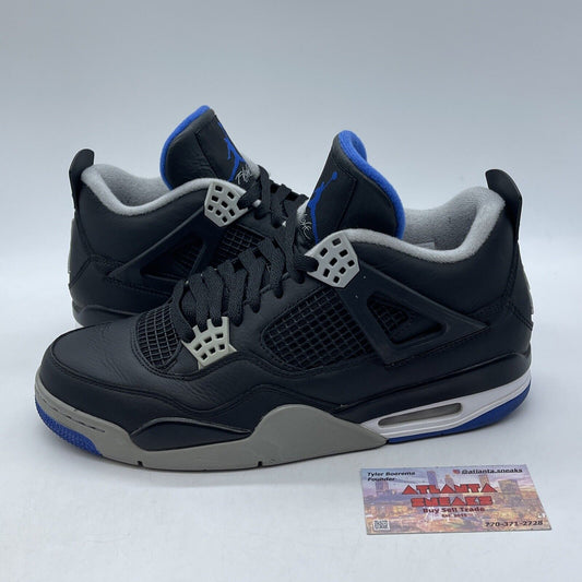 Size 10 - Jordan 4 Retro Motorsports Alternate 2017 Black Leather (308497-006)