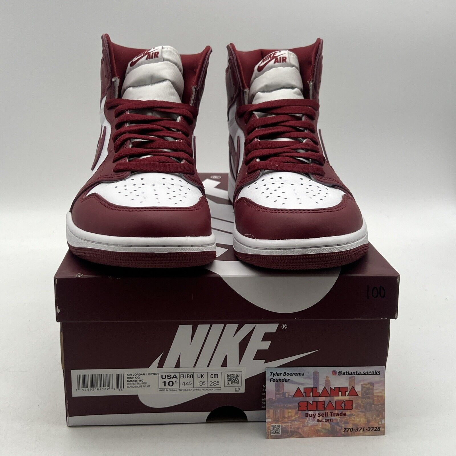 Size 10.5 - Air Jordan 1 Retro OG High Artisanal Red White Leather (DZ5485-160)