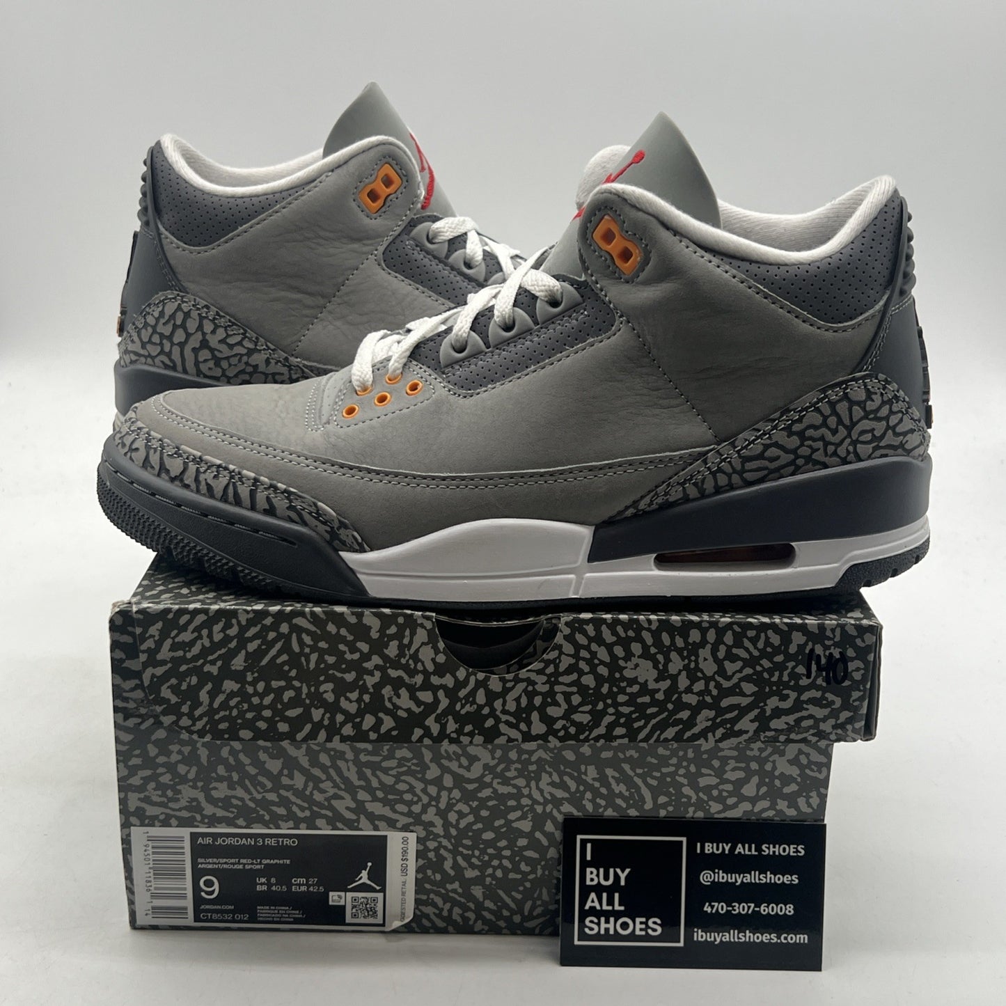 Size 9 - Air Jordan 3 Retro Mid Cool Grey (CT8532-012)