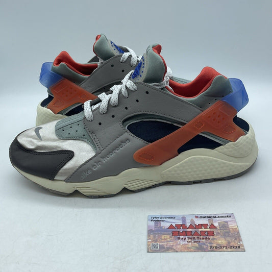 Size 11 - Nike Air Huarache Premium Enigma Stone Grey Orange Black (DV0781-001)