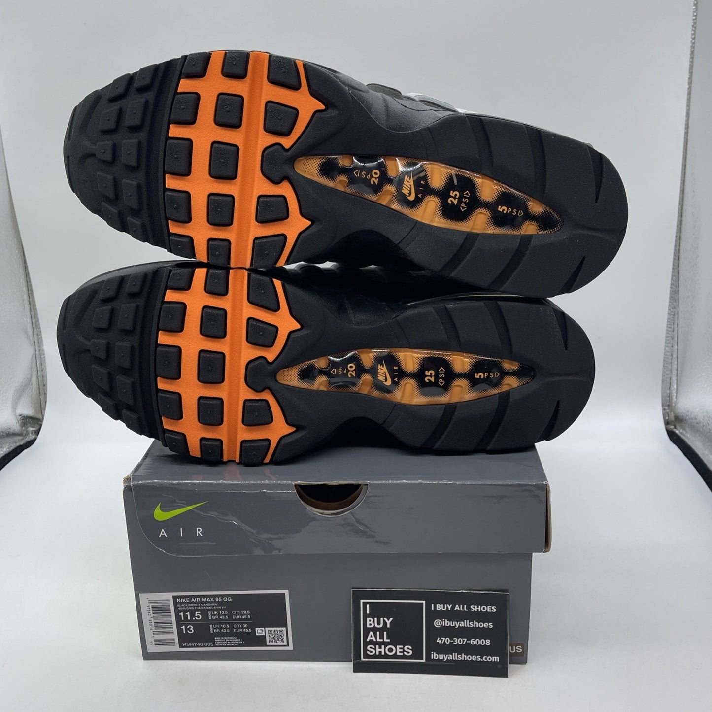 Size 11.5 - Nike Air Max 95 OG Big Bubble Bright Mandarin Orange 2.0 HM4740-101