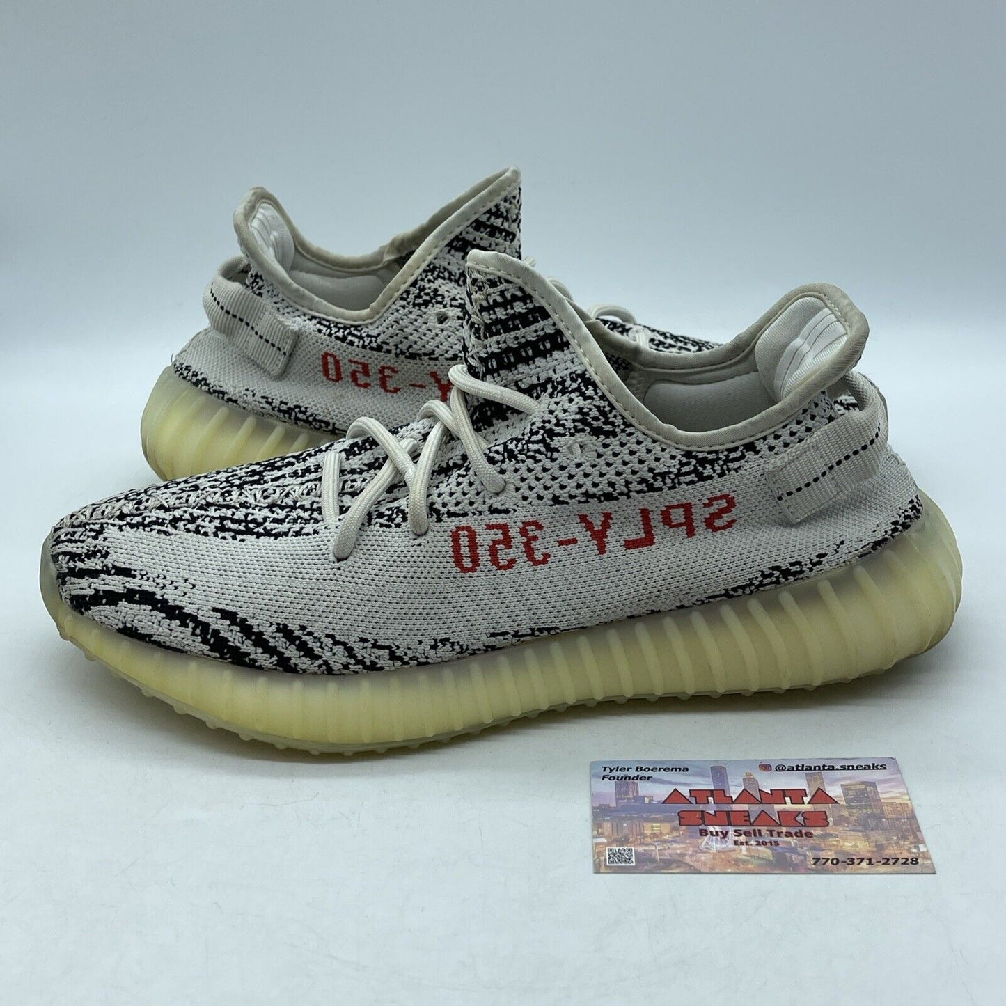 Size 9 - adidas Yeezy Boost 350 V2 Low Zebra White Black (CP9654)