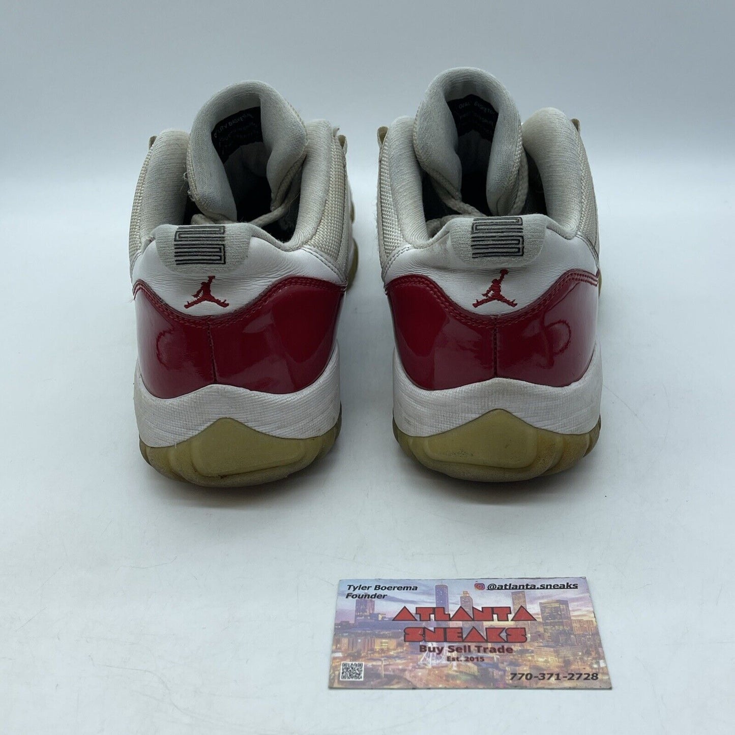 Size 10 - Air Jordan 11 Retro 2016 Low Cherry Red White Leather (528895-102)