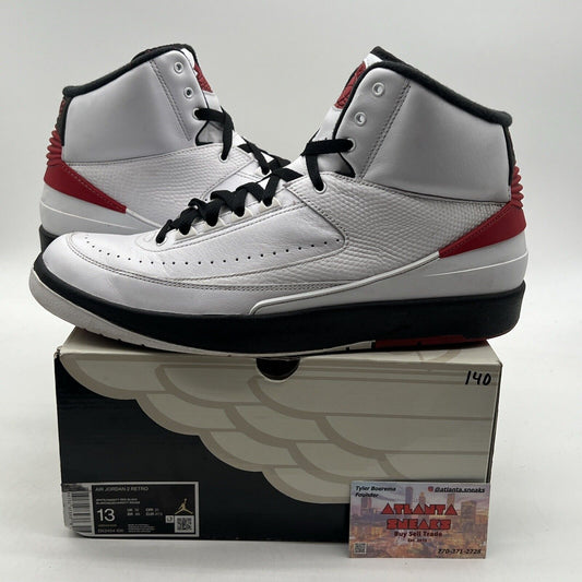 Size 13 - Jordan 2 Retro Mid Chicago Black White Red (DX2454-106)