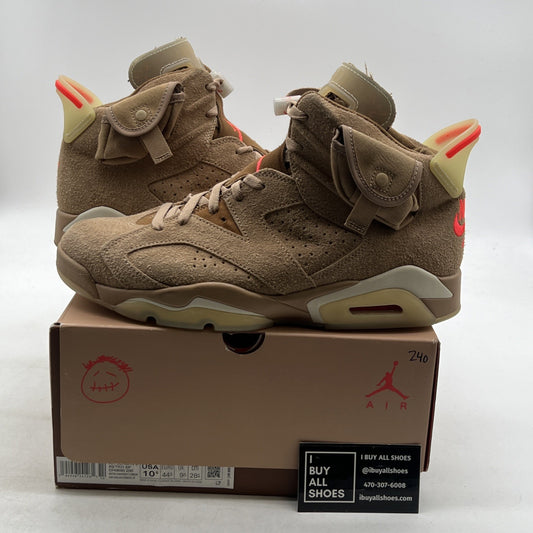 Size 10.5 - Air Jordan 6 Retro x Travis Scott Mid British Khaki (DH0690-200)
