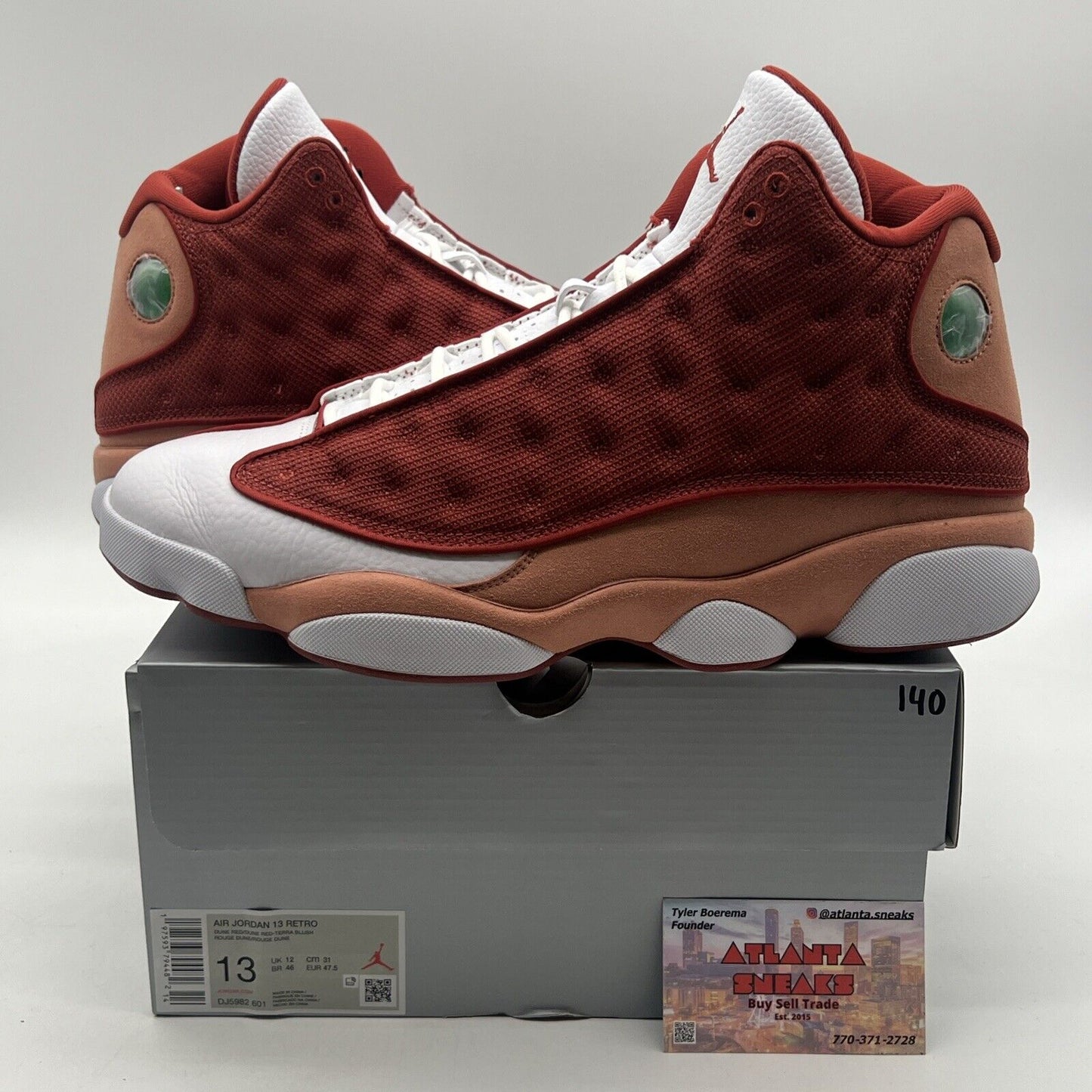 Size 13 - Air Jordan 13 Retro Dune Red Orange White Leather (DJ5982-601)