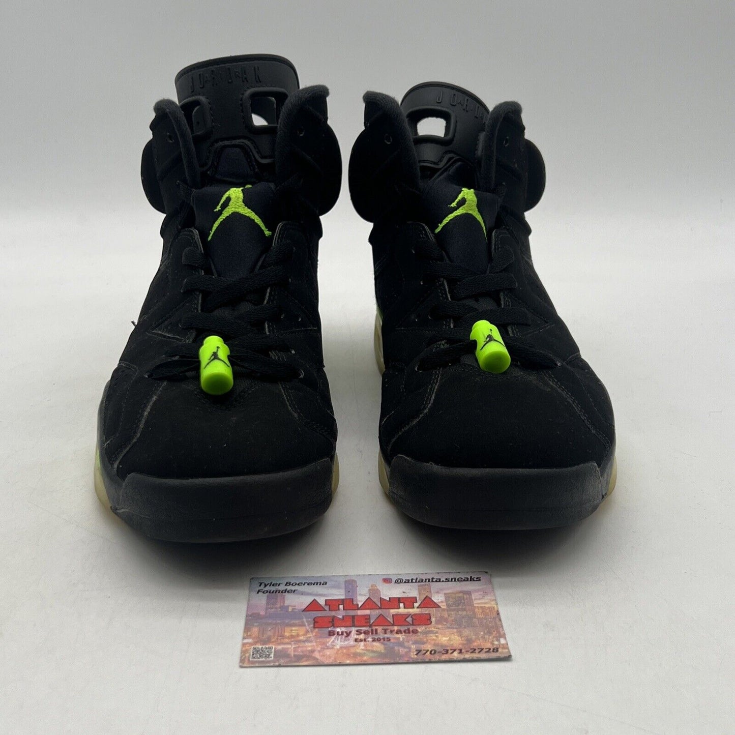 Size 8.5 - Jordan 6 Retro Electric Green 2021 Black Suede (CT8529-003)