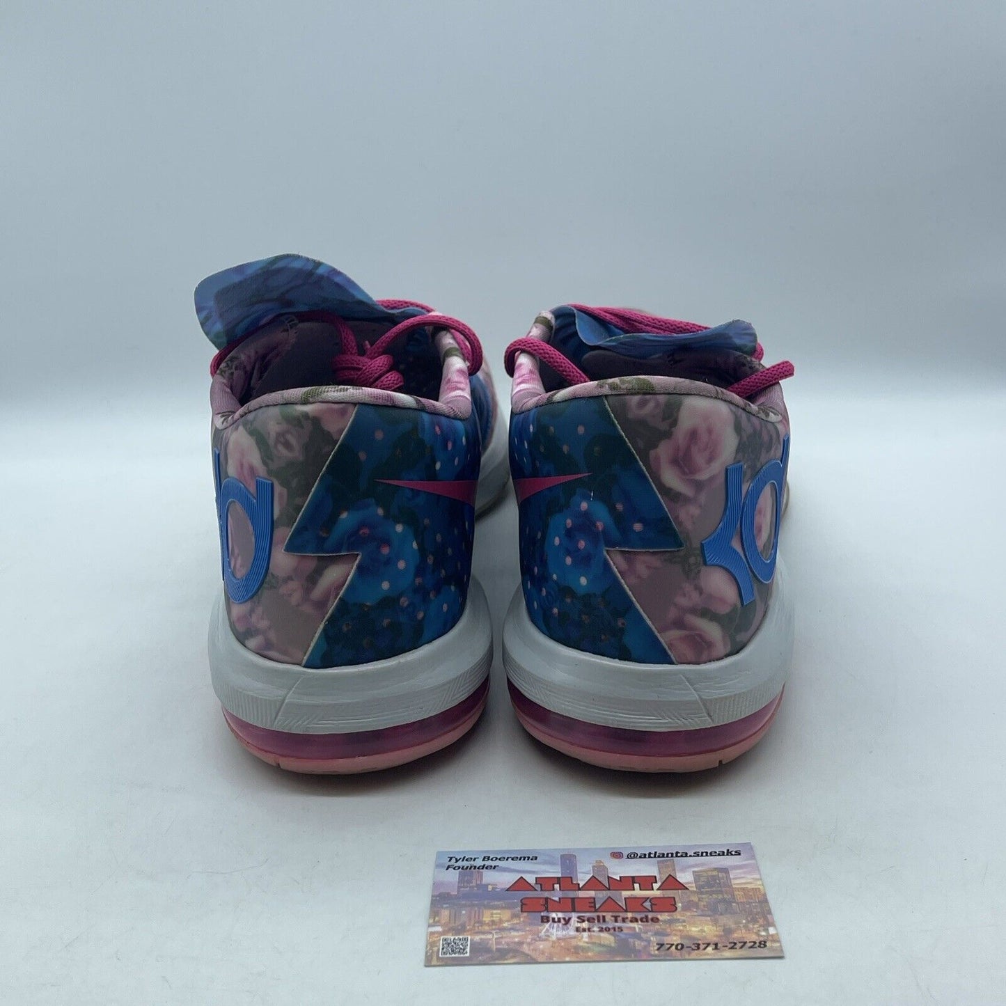 Size 13 - Nike KD 6 Supreme Aunt Pearl Pink White Blue (618216-600)