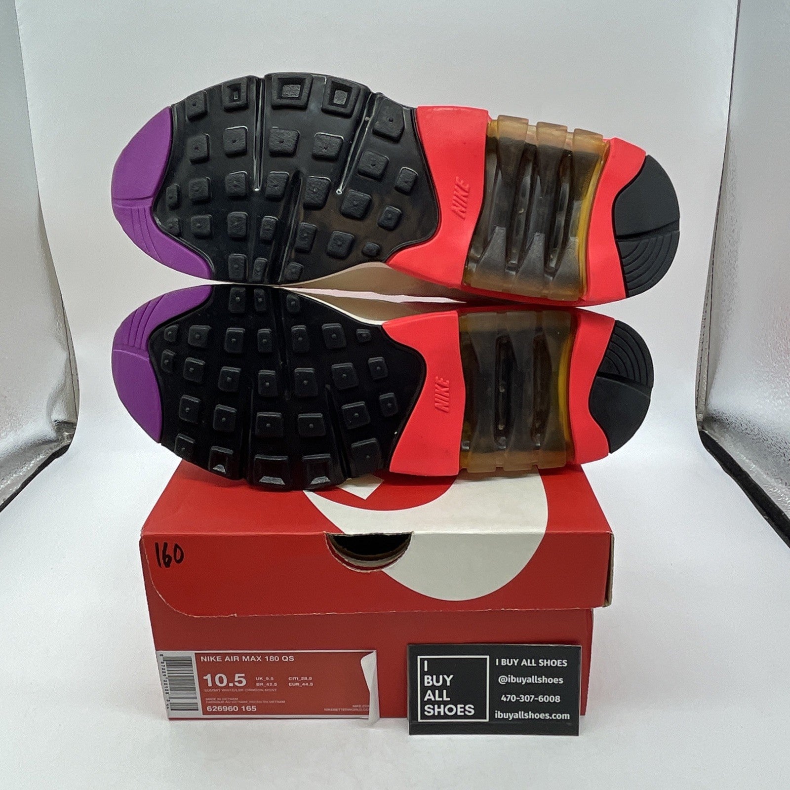 Size 10.5 - Nike Air Max 180 QS Laser Crimson (626960-165)
