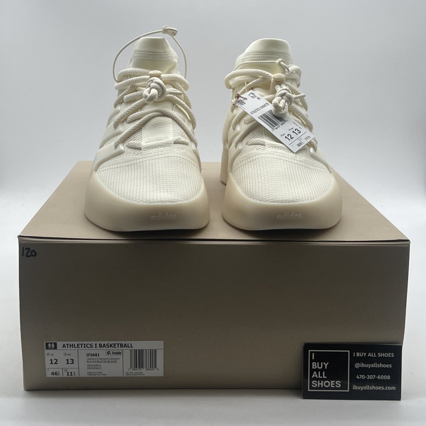 Size 12 - adidas Fear of God Athletics x I BASKETBALL Triple White (IF6681)