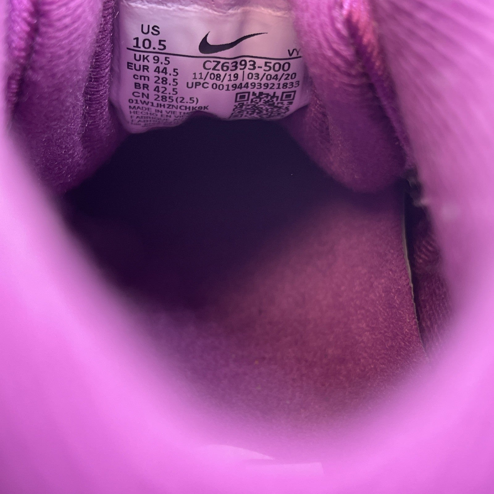 Size 10.5 - Nike Air Trainer 3 Retro 2020 Viotech Purple Leather (CZ6393-500)