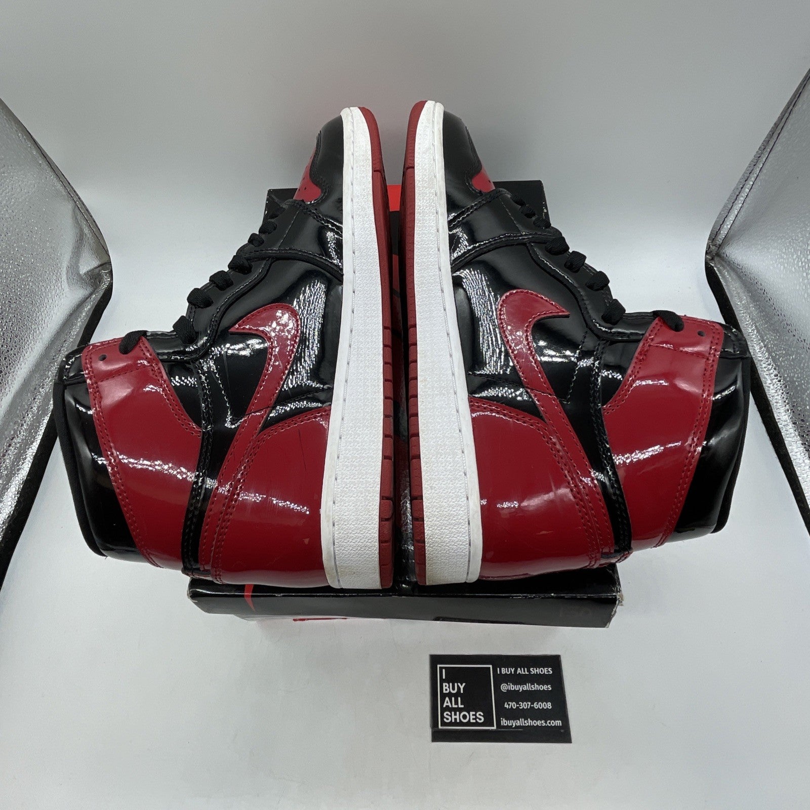 Size 9.5 - Air Jordan 1 Retro OG High Patent Bred (555088-063)