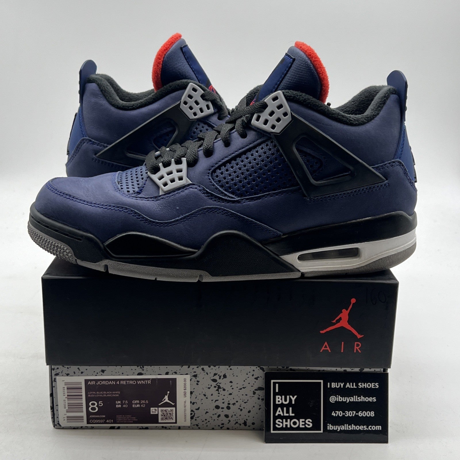 Size 8.5 - Air Jordan 4 Winter Loyal Blue 2019 (CQ9597-401)