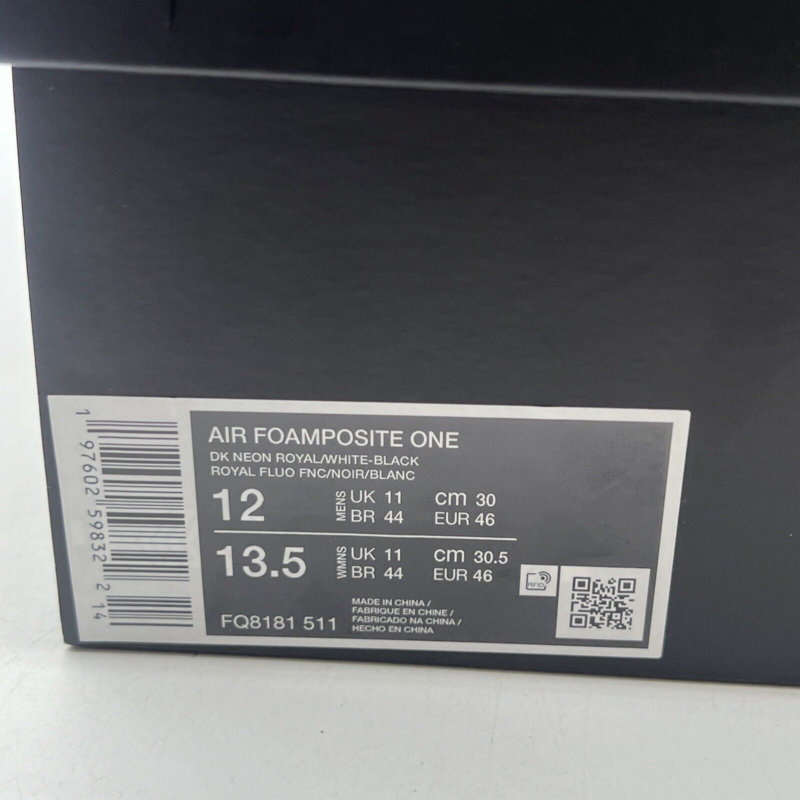 Size 12 - Nike Air Foamposite One 2024 Royal (FQ8181-511)