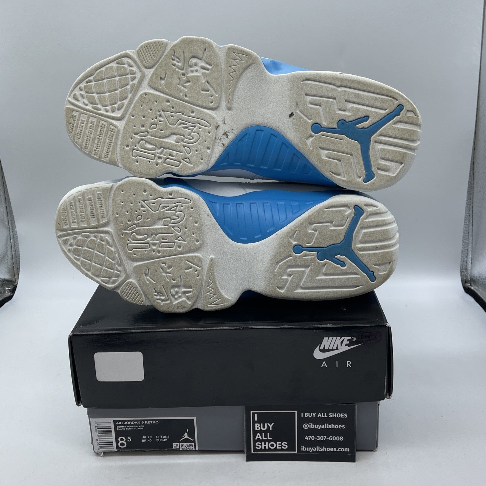 Size 8.5 - Air Jordan 9 Retro 2024 Powder Blue (FQ8992-101)