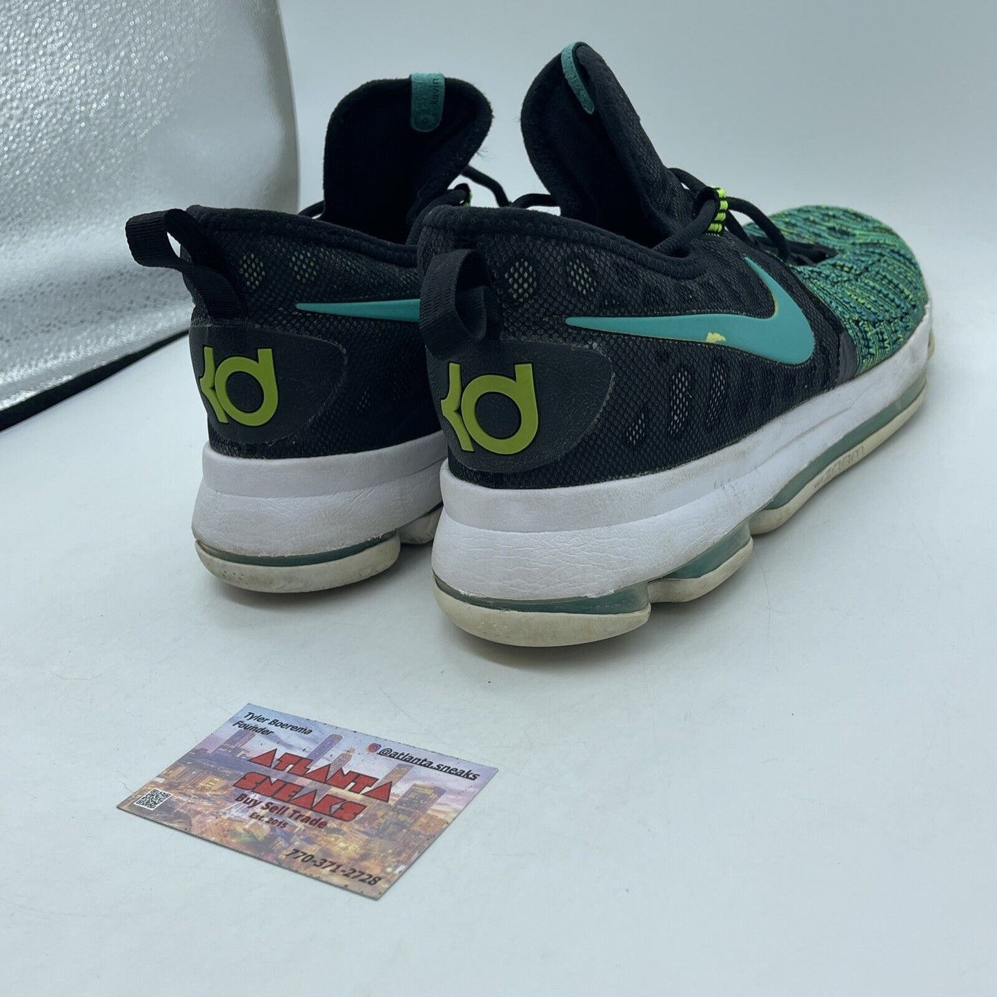 Size 10 - Nike KD 9 Birds of Paradise Blue White Green Suede (843392-300)
