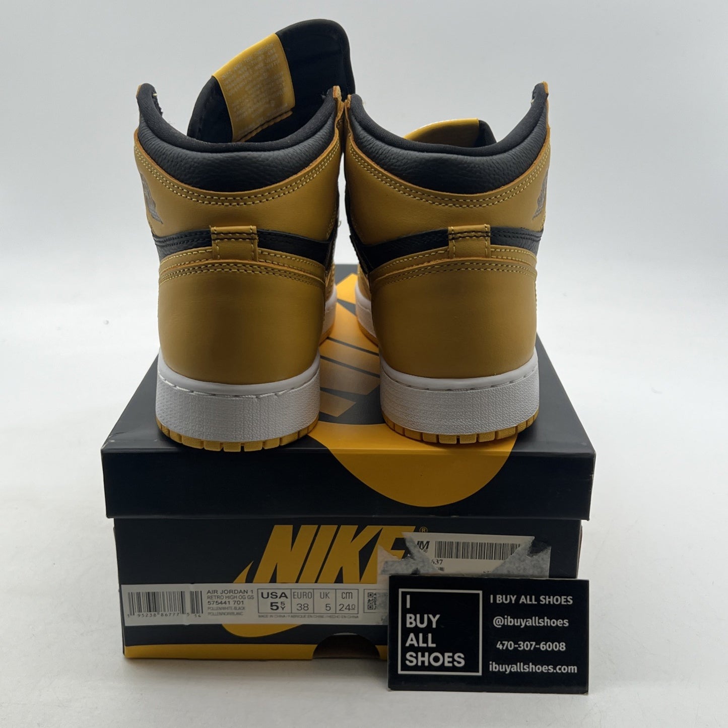 Size 5.5Y - Air Jordan 1 Retro OG High Pollen (575441-701)