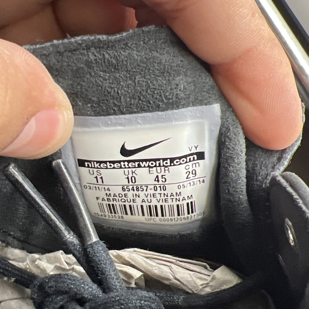 Size 11 - Nike Lunar Stefan Janoski Black (654857-010)