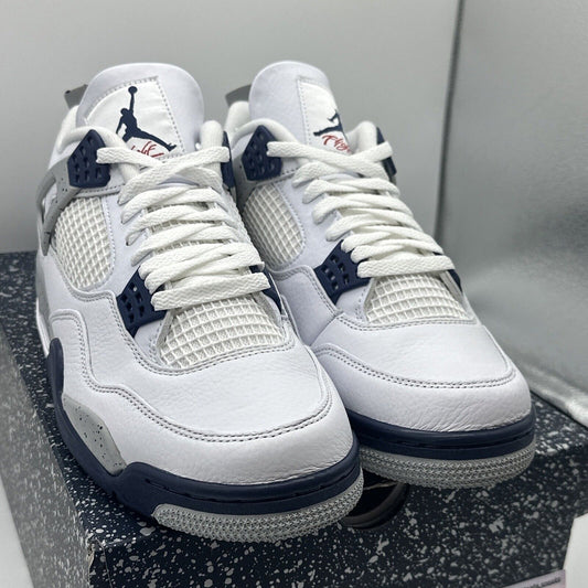NIKE Jordan 4 Retro Shoes Unisex Size - Us M10 W11.5 White Dh6927  Midnight Navy