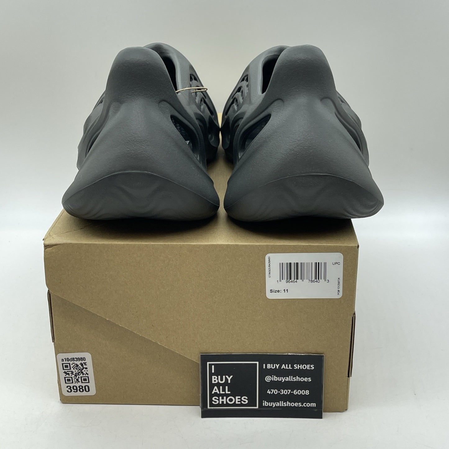 Size 11 - Adidas Yeezy Foam Runner RNR Onyx Black Rubber  (HP8739)