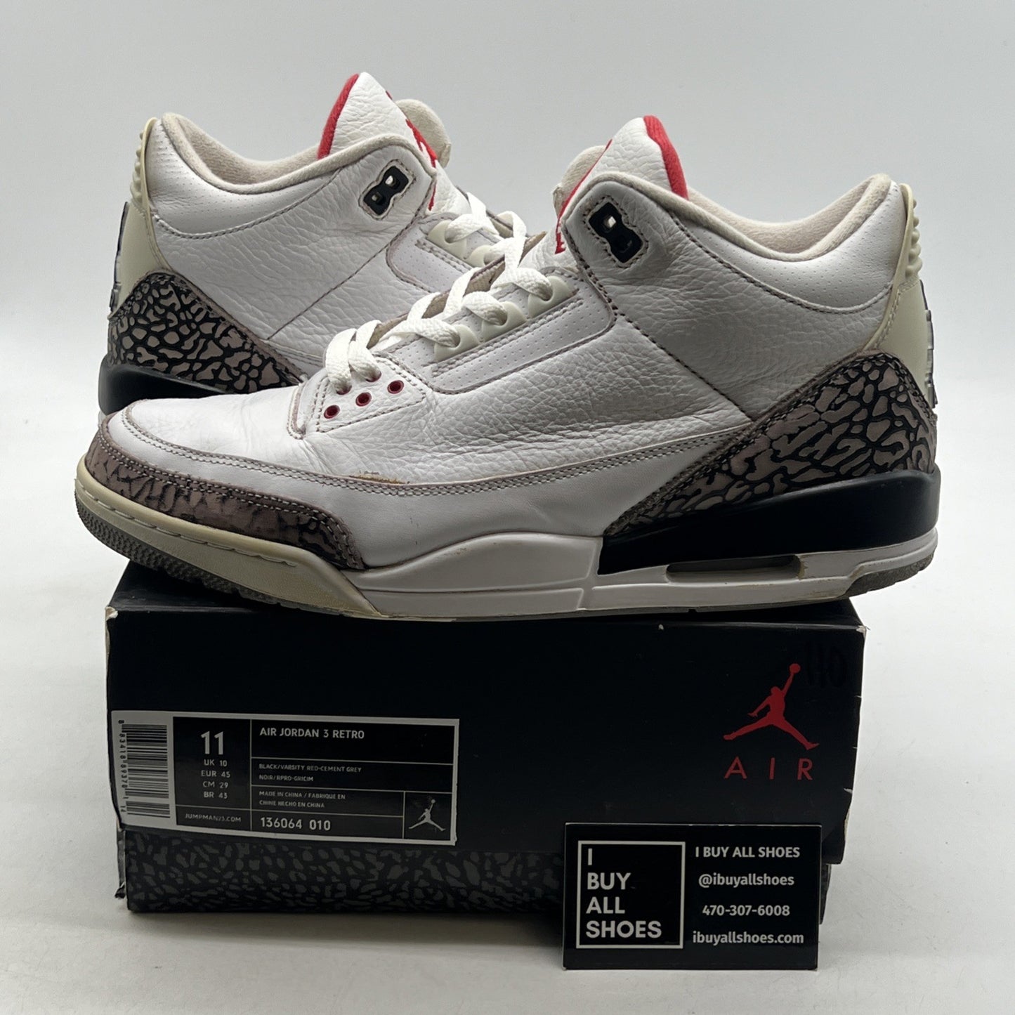 Size 11 - Air Jordan 3 Retro release 2011 (136064-010)