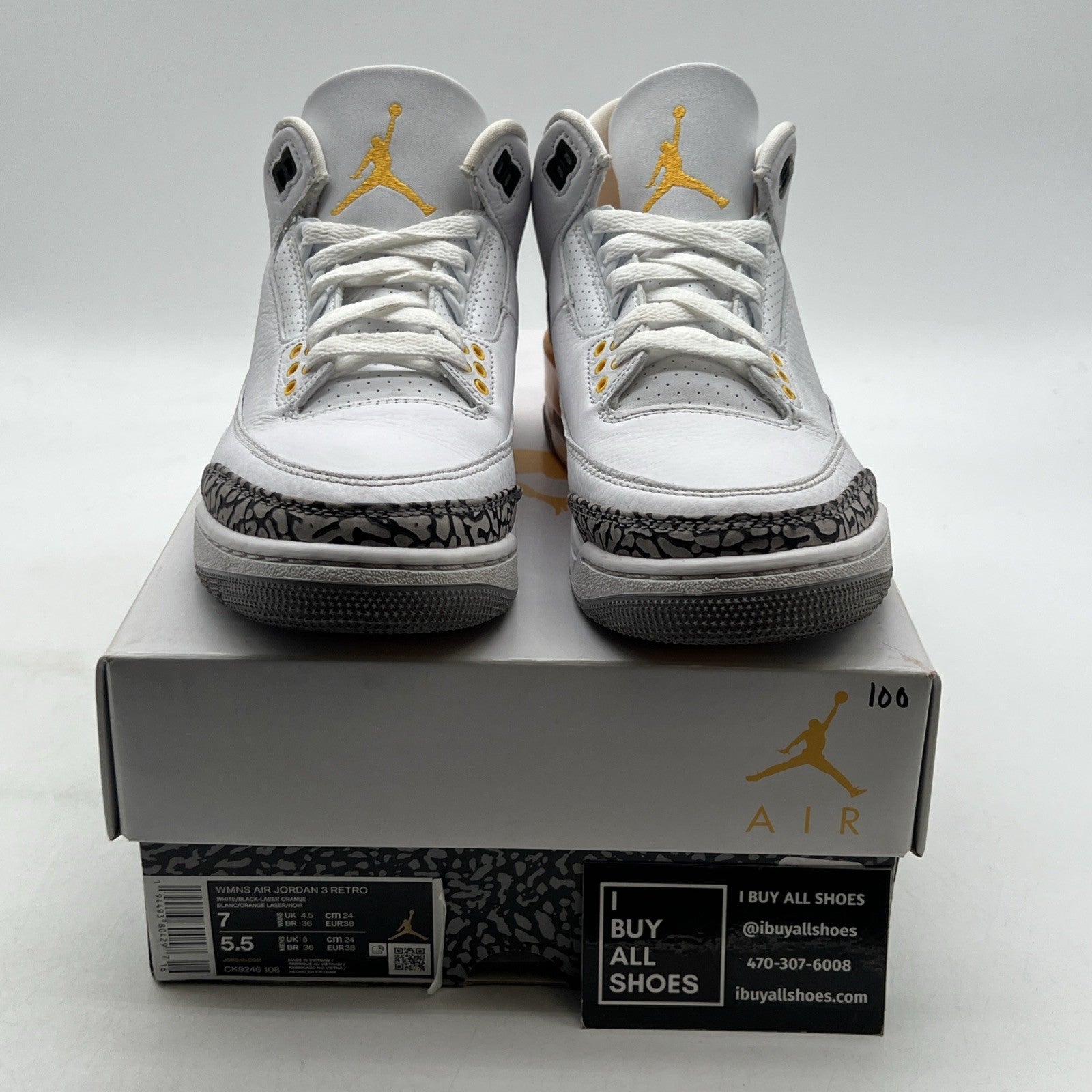 Size 7 - Air Jordan 3 Retro Laser Orange W (CK9246-108)