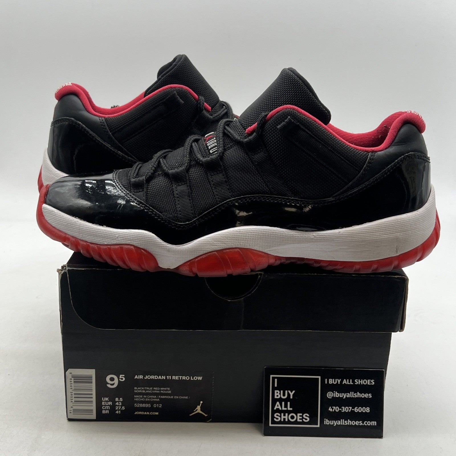 Size 9.5 - Air Jordan 11 Retro 2015 Low Bred (528895-012)