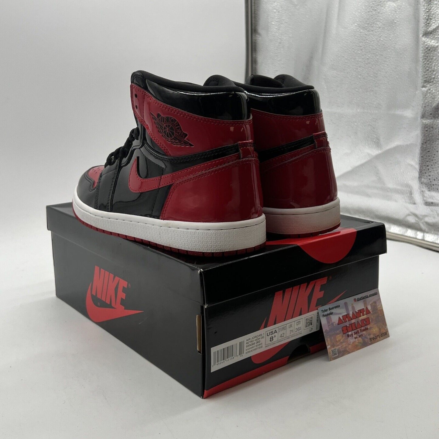 Size 8.5 - Air Jordan 1 Retro OG High Patent Bred (555088-063)