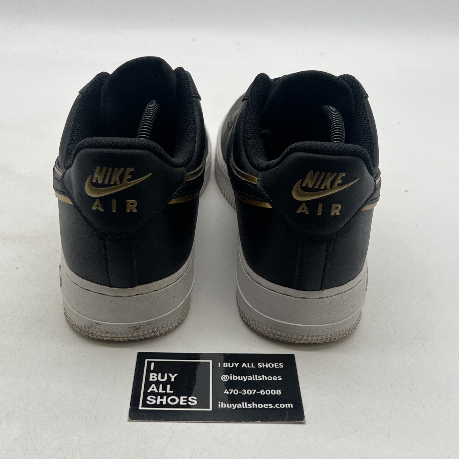 Size 10.5 - Nike Air Force 1 '07 LV8 Metallic Swoosh Pack - Black (DA8581-001)