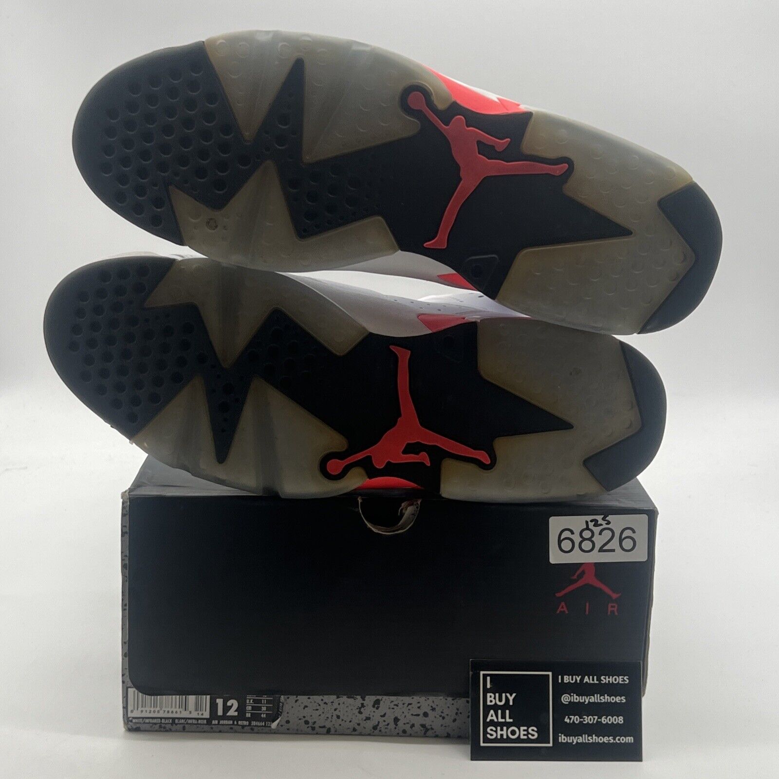 Size 12 - Air Jordan 6 Retro 2014 White Infrared (384664-123)
