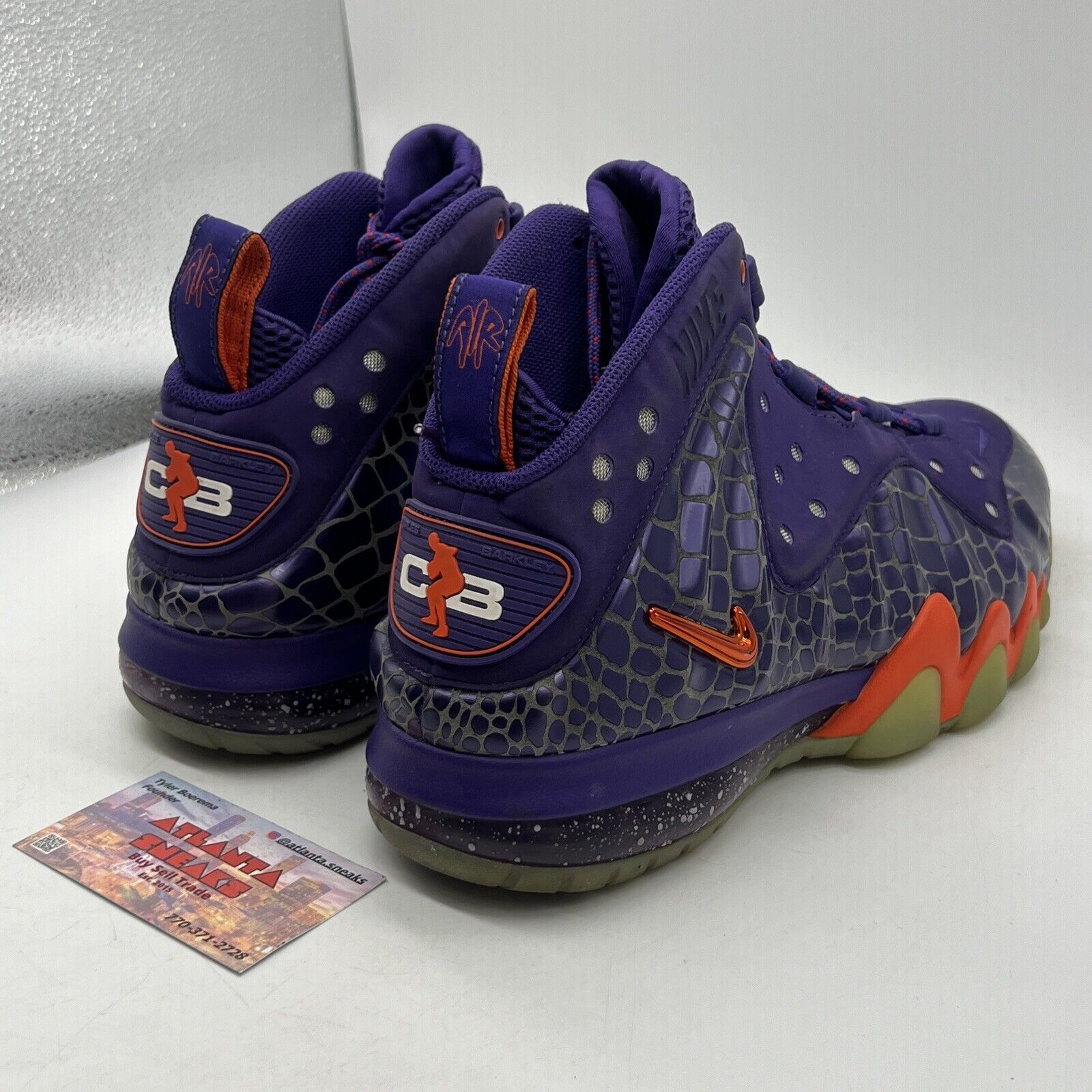 Size 10 - Nike Barkley Posite Max Phoenix Suns Purple Orange (555097-581)