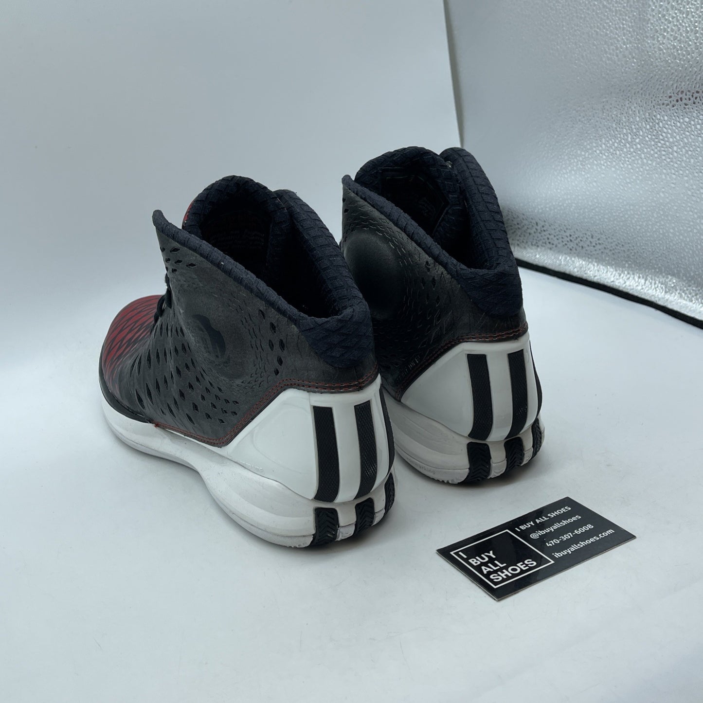 Size 13 - adidas D Rose 3.5 Black Light Scarlet Black Red Leather (G59651)