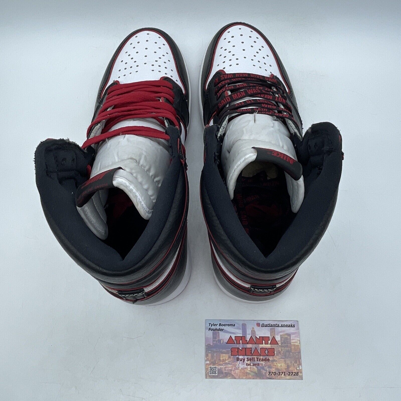 Size 10 - Jordan 1 Retro High OG Bloodline 2019 Red Black White (555088-062)