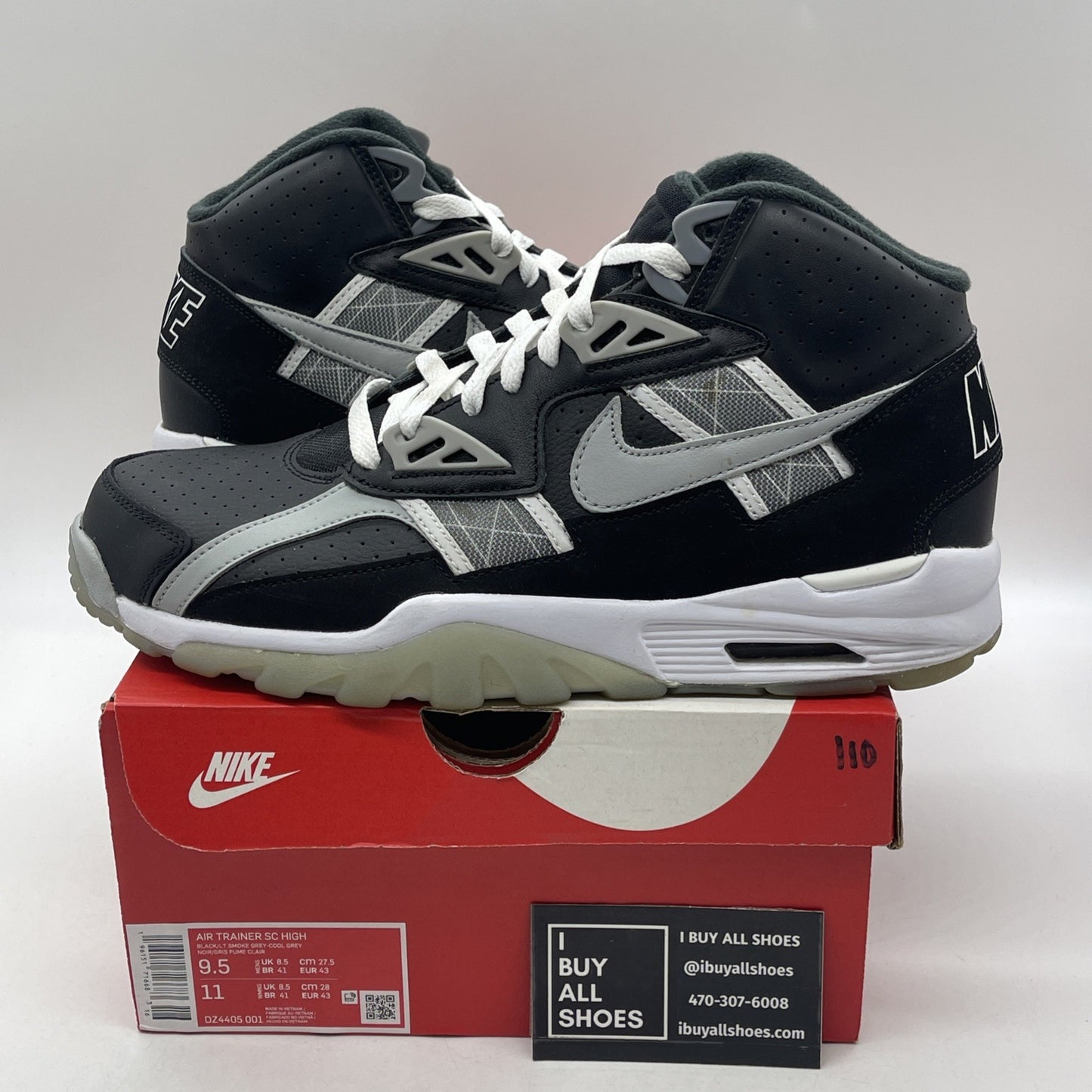 Size 9.5 - Nike Air Trainer SC High Raiders (DZ4405-001)