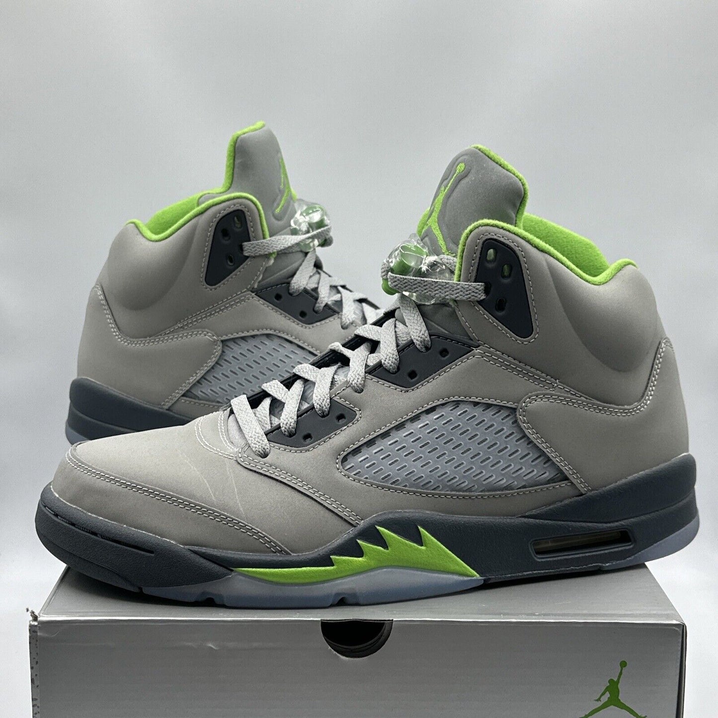 Size 12 - Jordan 5 Retro Green Bean Reflective Green Grey Silver CIean OG All