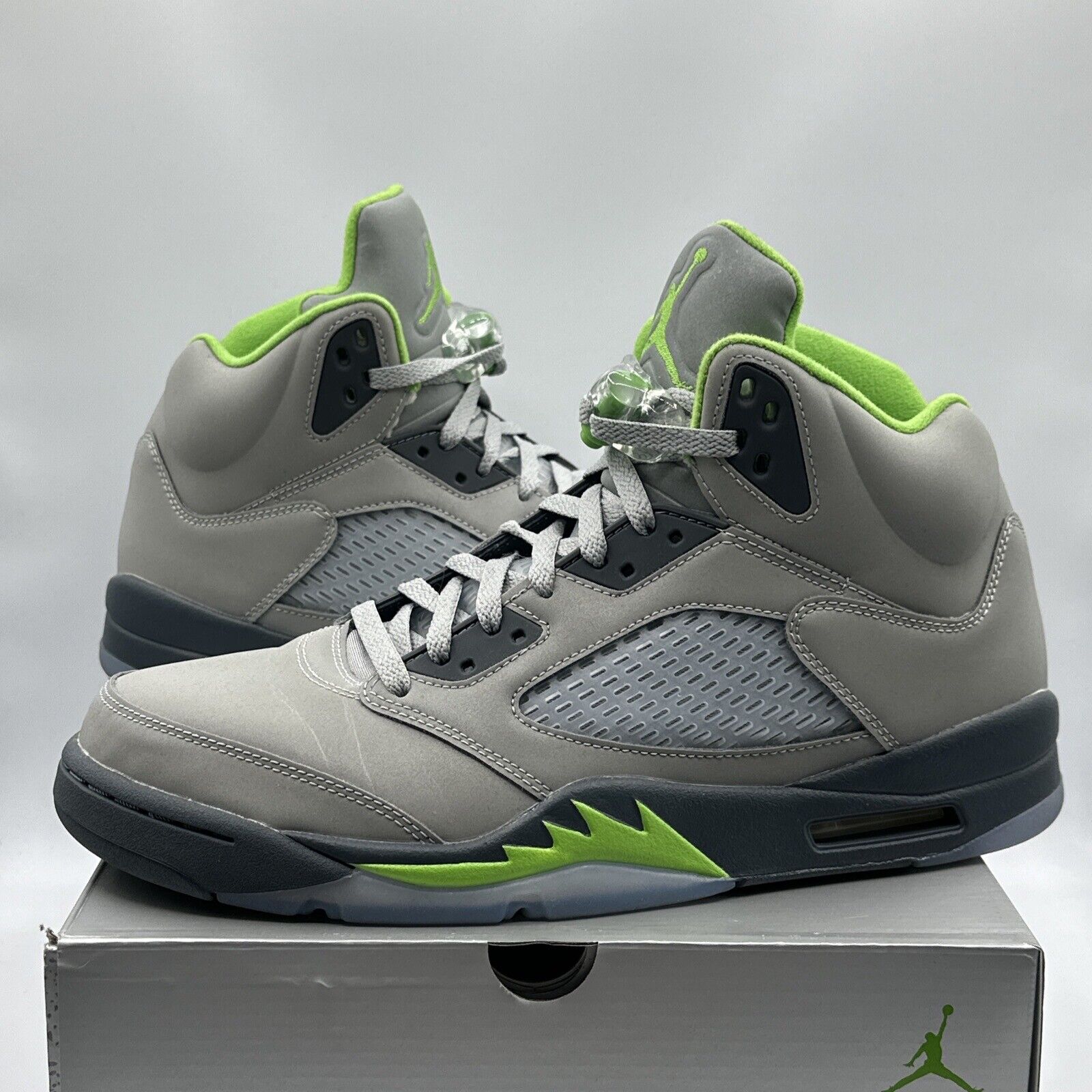Size 12 - Jordan 5 Retro Green Bean Reflective Green Grey Silver CIean OG All