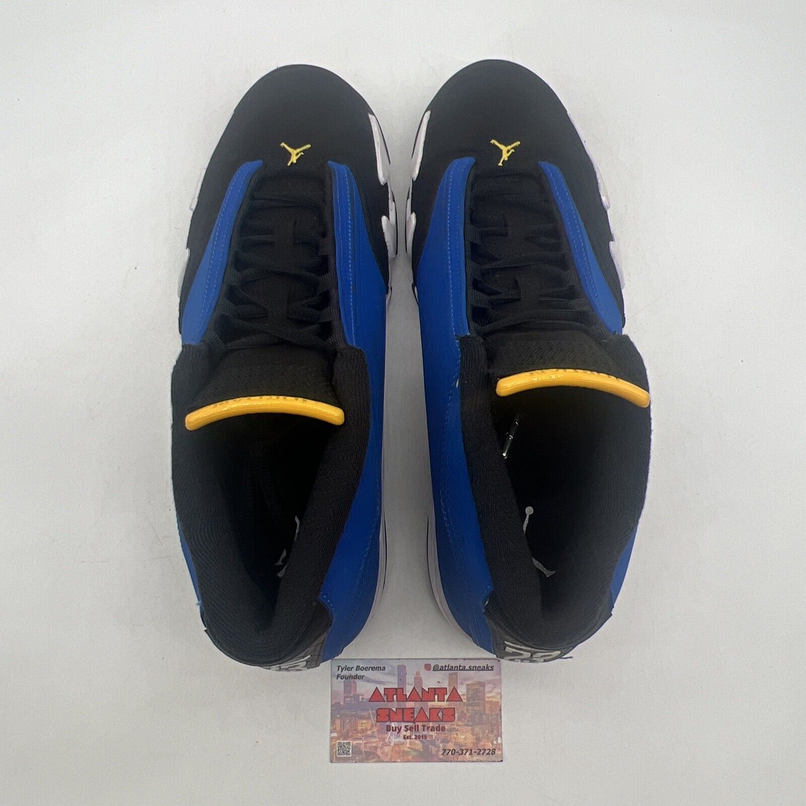 Size 11 - Air Jordan 14 Retro Laney Black Yellow White Suede (487471-407)