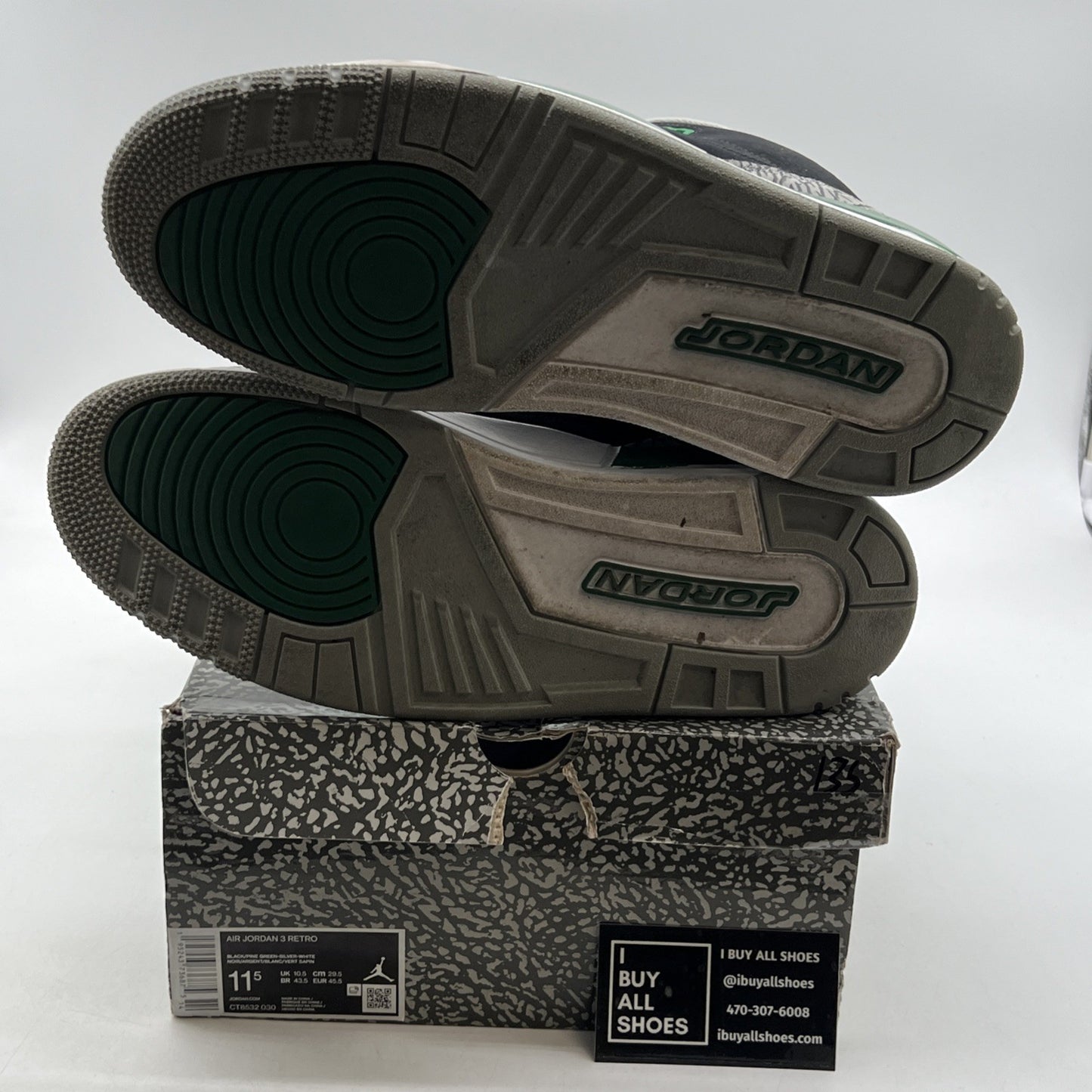 Size 11.5 - Air Jordan 3 Retro Mid Pine Green (CT8532-030)