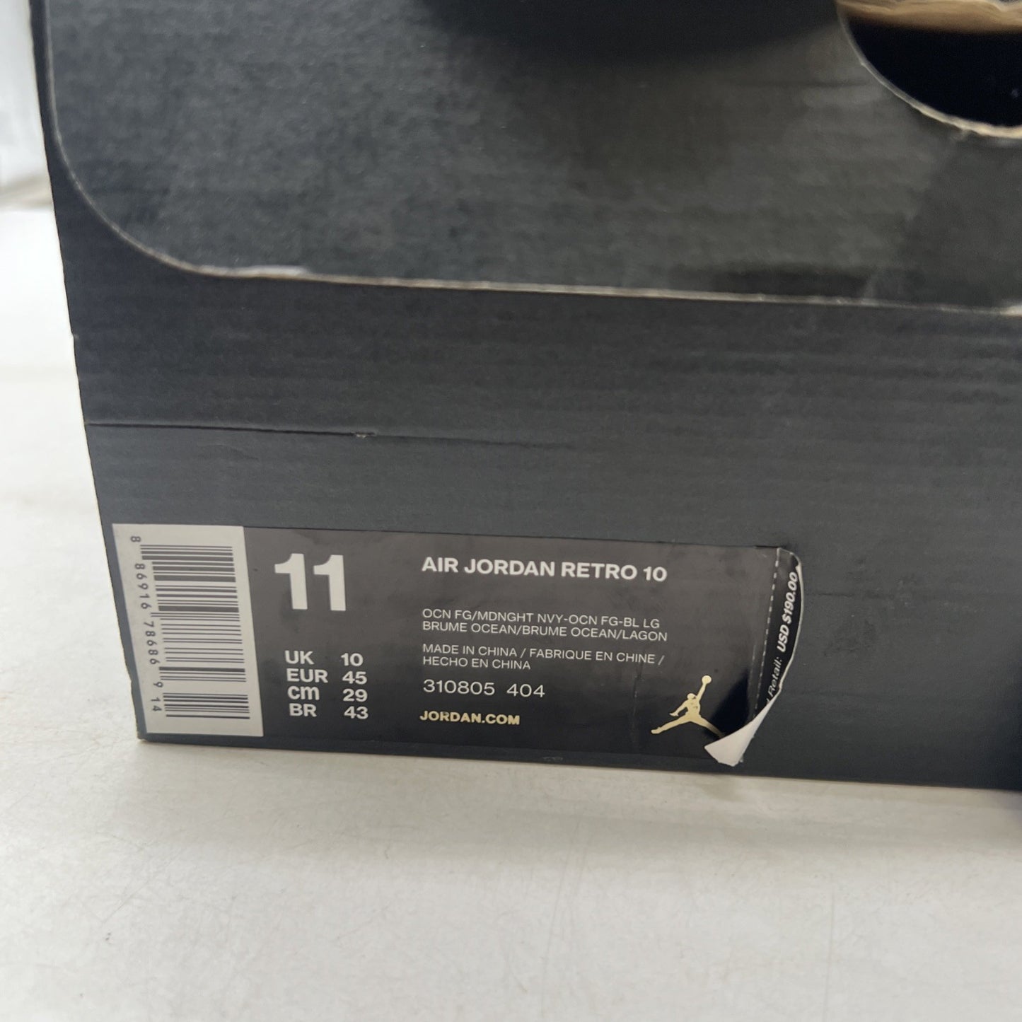 Size 11 - Air Jordan 10 Retro Los Angeles (310805-404)
