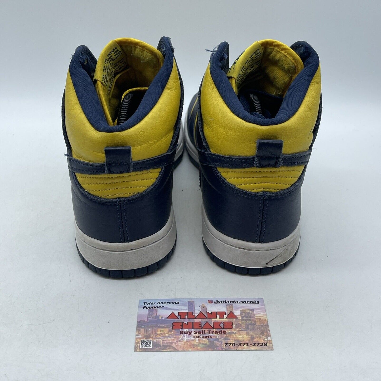 Size 9 - Nike Dunk SP 2020 High Michigan Yellow Blue Leather (CZ8149-700)