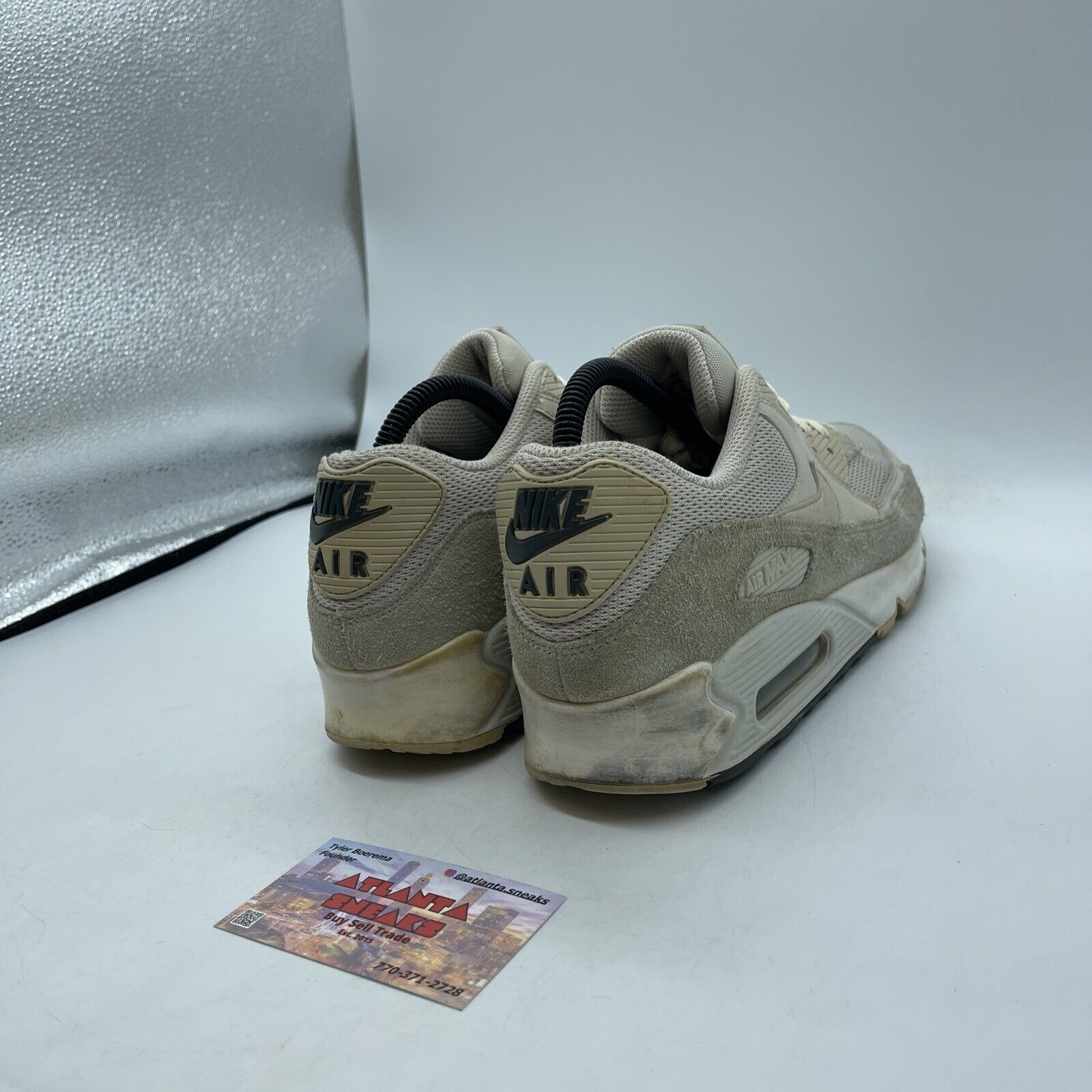 Size 8 - Nike Air Max 90 Essential Light Orewood Brown Suede Leather (537384-132