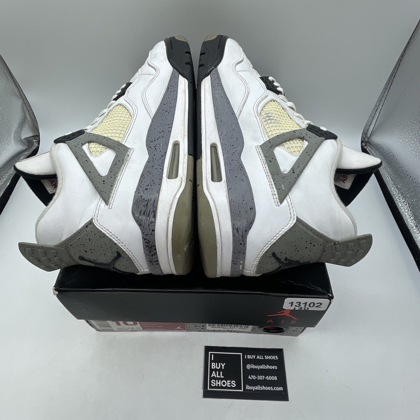 Size 10 - Air Jordan 4 Retro Cement 2012 (308497-103)