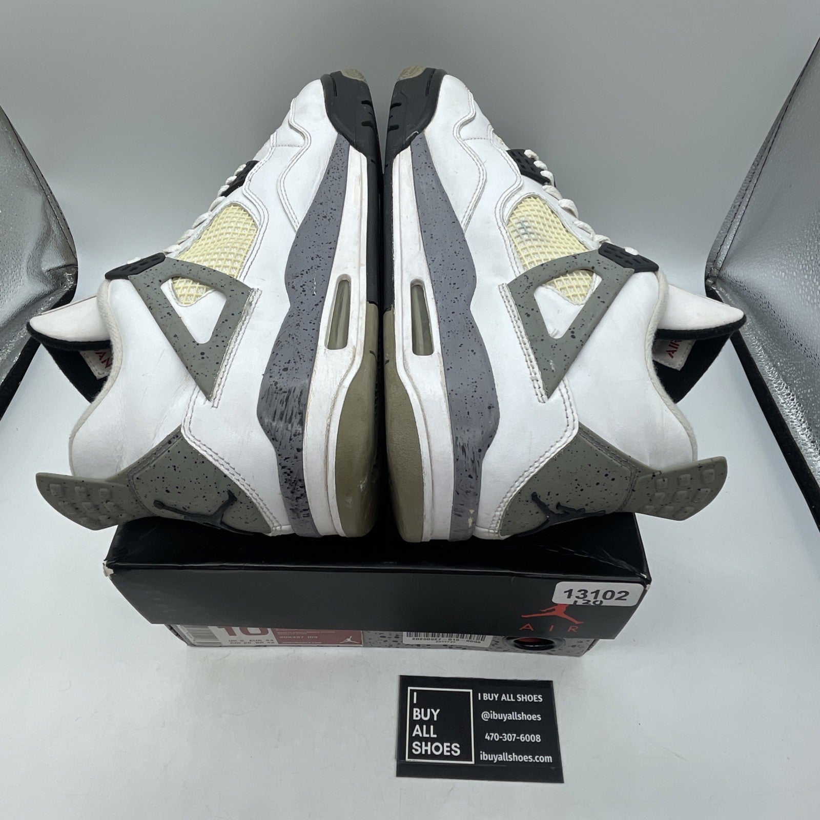 Size 10 - Air Jordan 4 Retro Cement 2012 (308497-103)