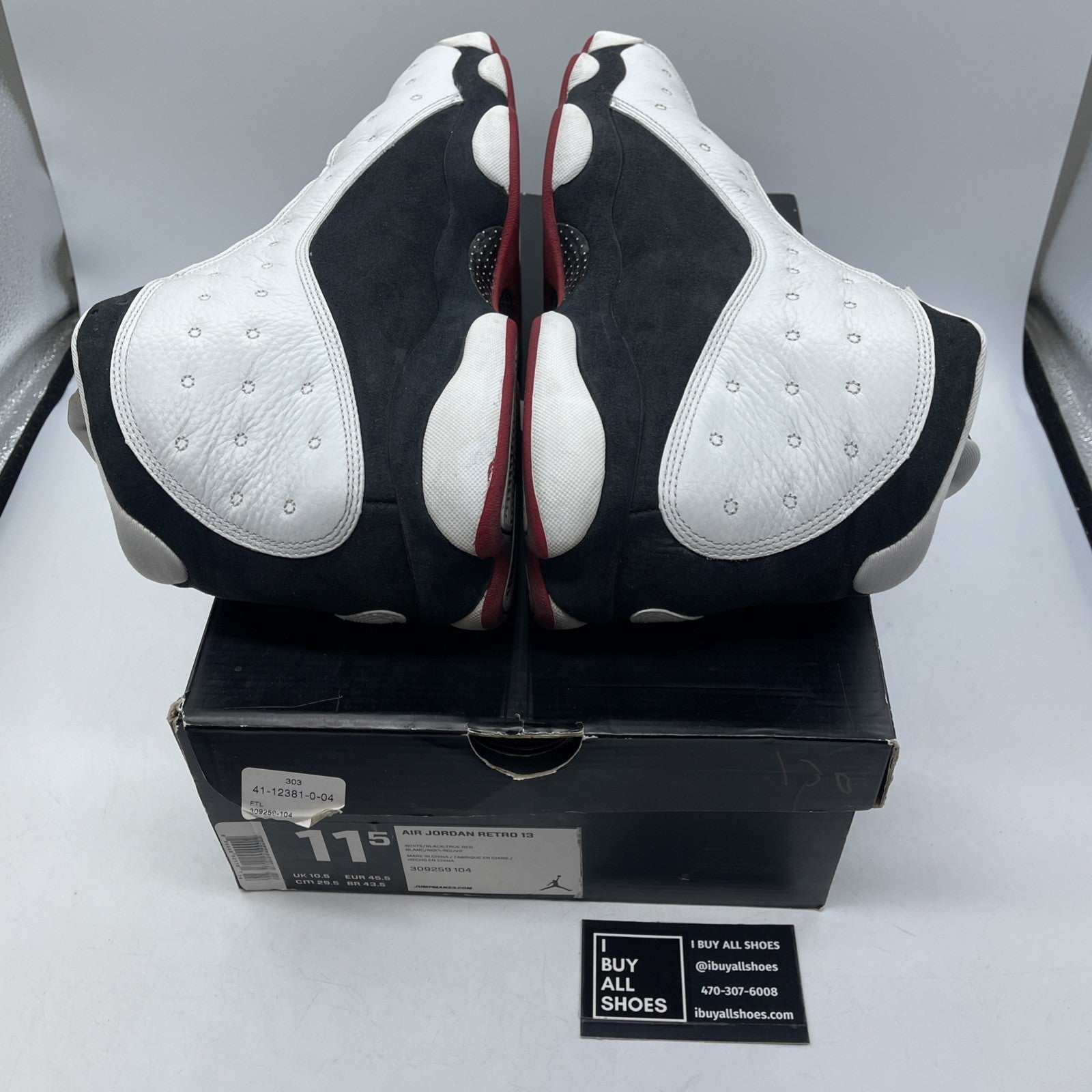 Size 11.5 - Air Jordan 13 Retro 2013 He Got Game Black White Suede (309259-104)