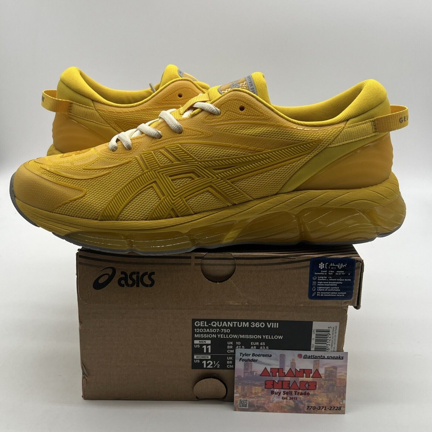 Size 11 - ASICS X CP COMPANY Gel-Quantum 360 VIII Yellow (1203A507-750)